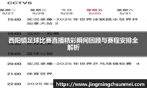 西阳镇足球比赛直播精彩瞬间回顾与赛程安排全解析