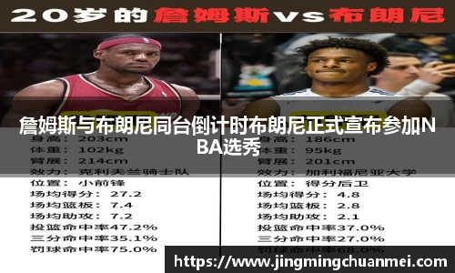 詹姆斯与布朗尼同台倒计时布朗尼正式宣布参加NBA选秀